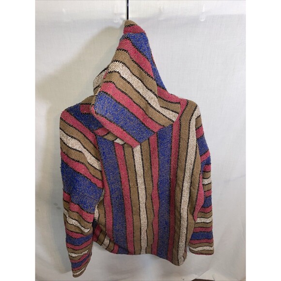 El Paso Saddle Blanket Co. Men’s Comfort Hoodie Size Large Blue Beige Colorblock - Picture 8 of 12
